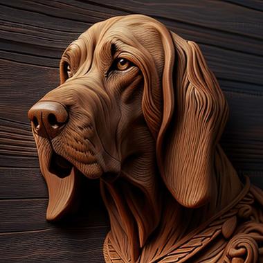 3D model Bloodhound dog (STL)